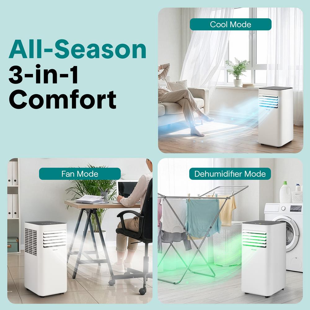 Serenelife Mobile Klimaanlage 8000 BTU Entfeuchter Ventilator