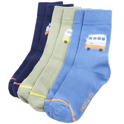 vidaXL Baby & Kleinkind Kindersocken 23-26 Bus Streifen Baumwolle