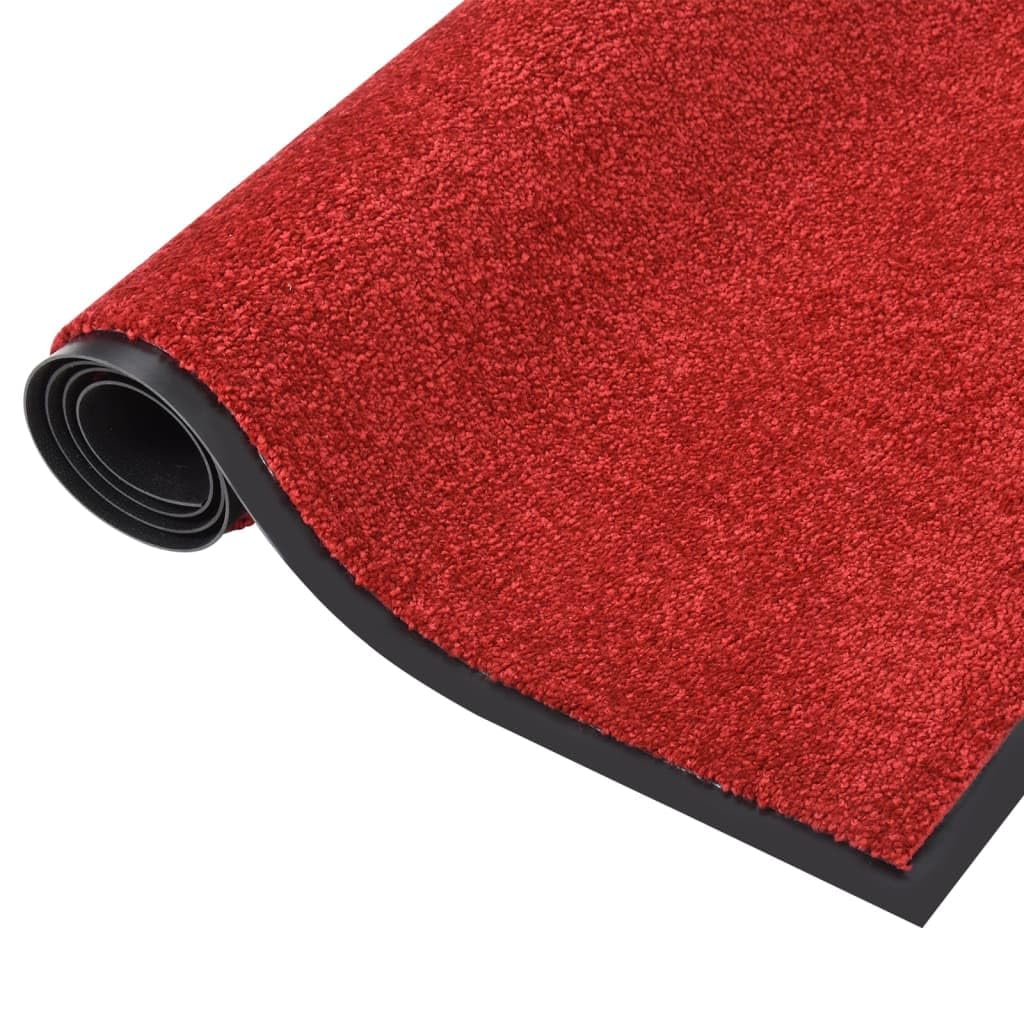 vidaXL Fußmatte Rot 40x60cm rutschfest Schmutzfangmatte