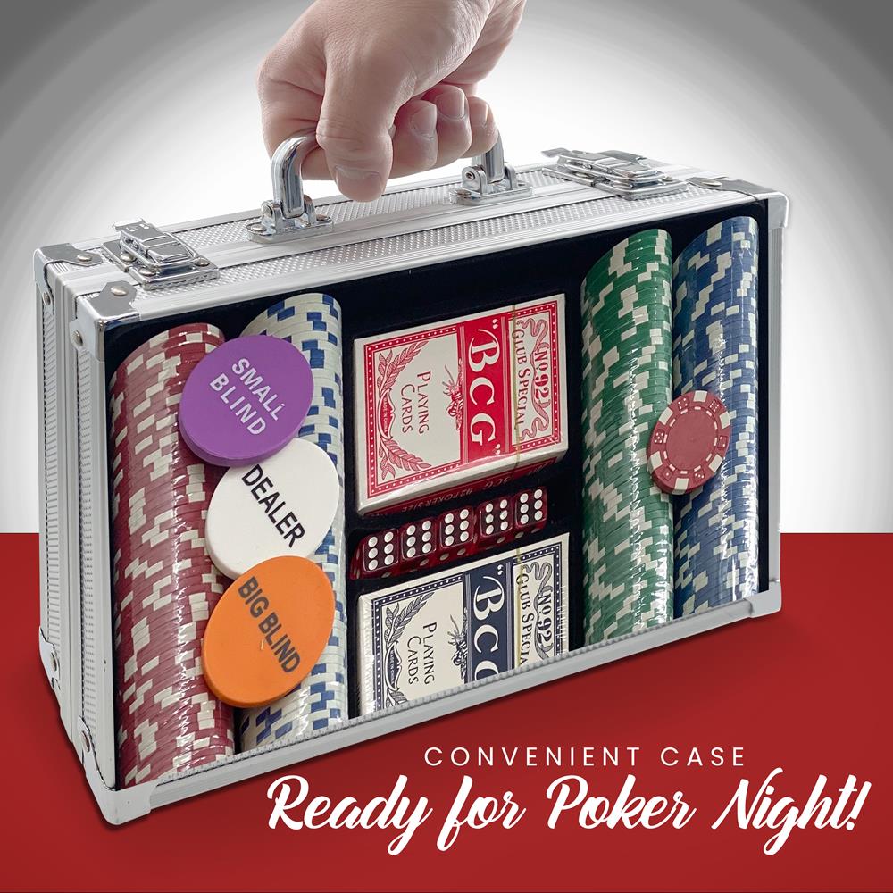Serenelife Game Tables Pokerkoffer 200 Chips Alu
