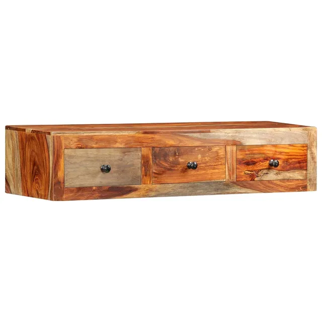 vidaXL Konsolentisch Akazie 100x25x20 cm Wand 3 Schubladen