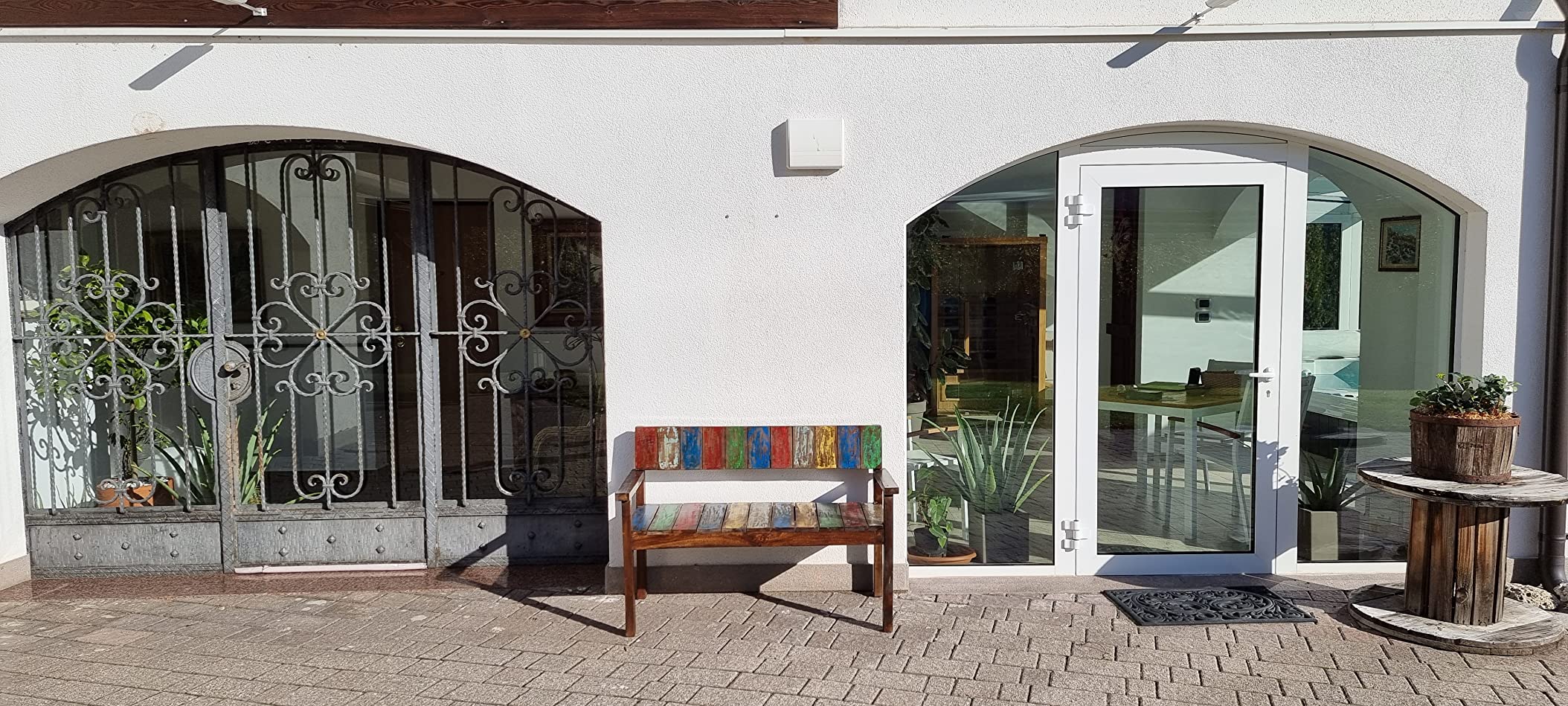 vidaXL Sitzbank Vintage 115cm Altholz mehrfarbig