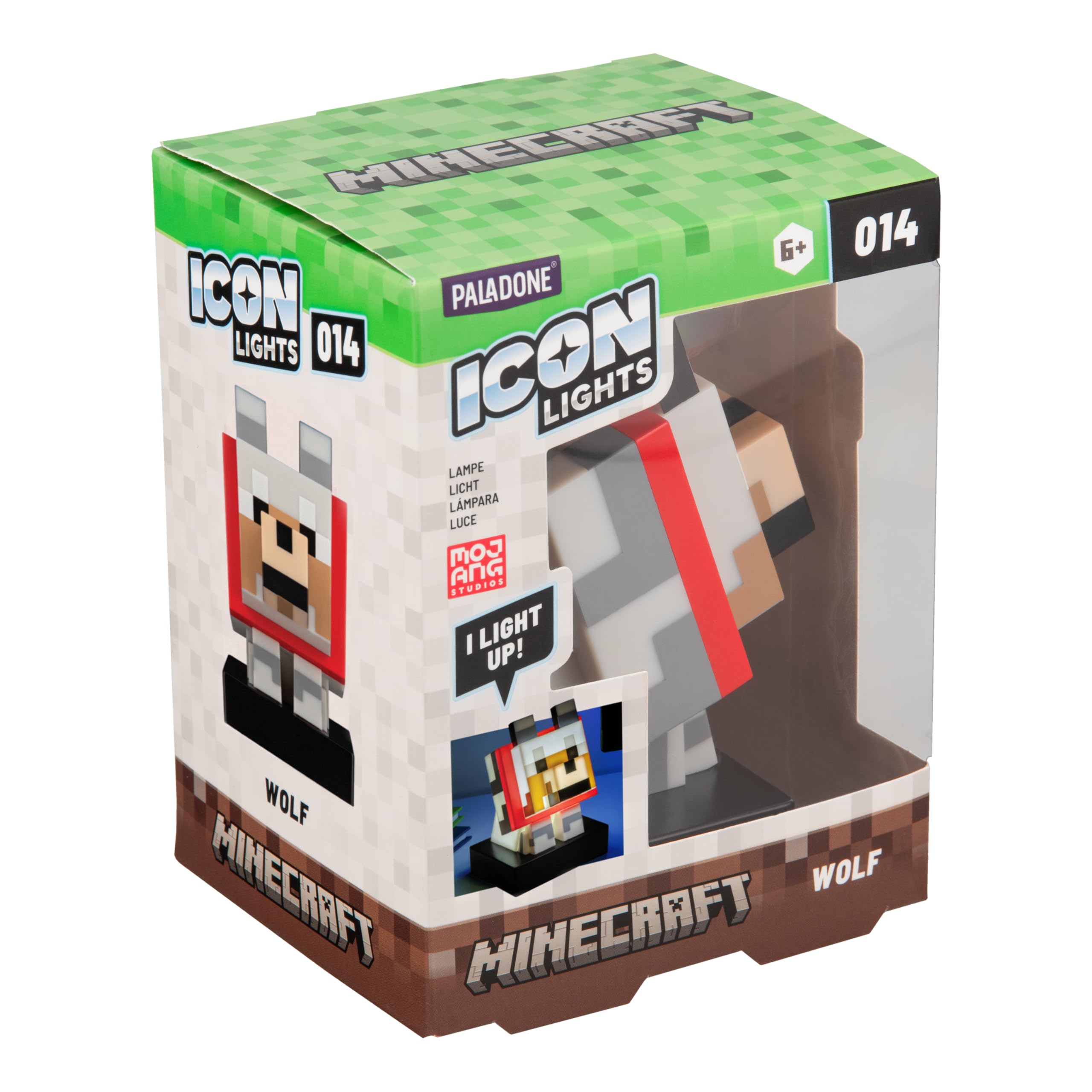 Paladone Minecraft Wolf Icon Light Nachttischlampe 11cm