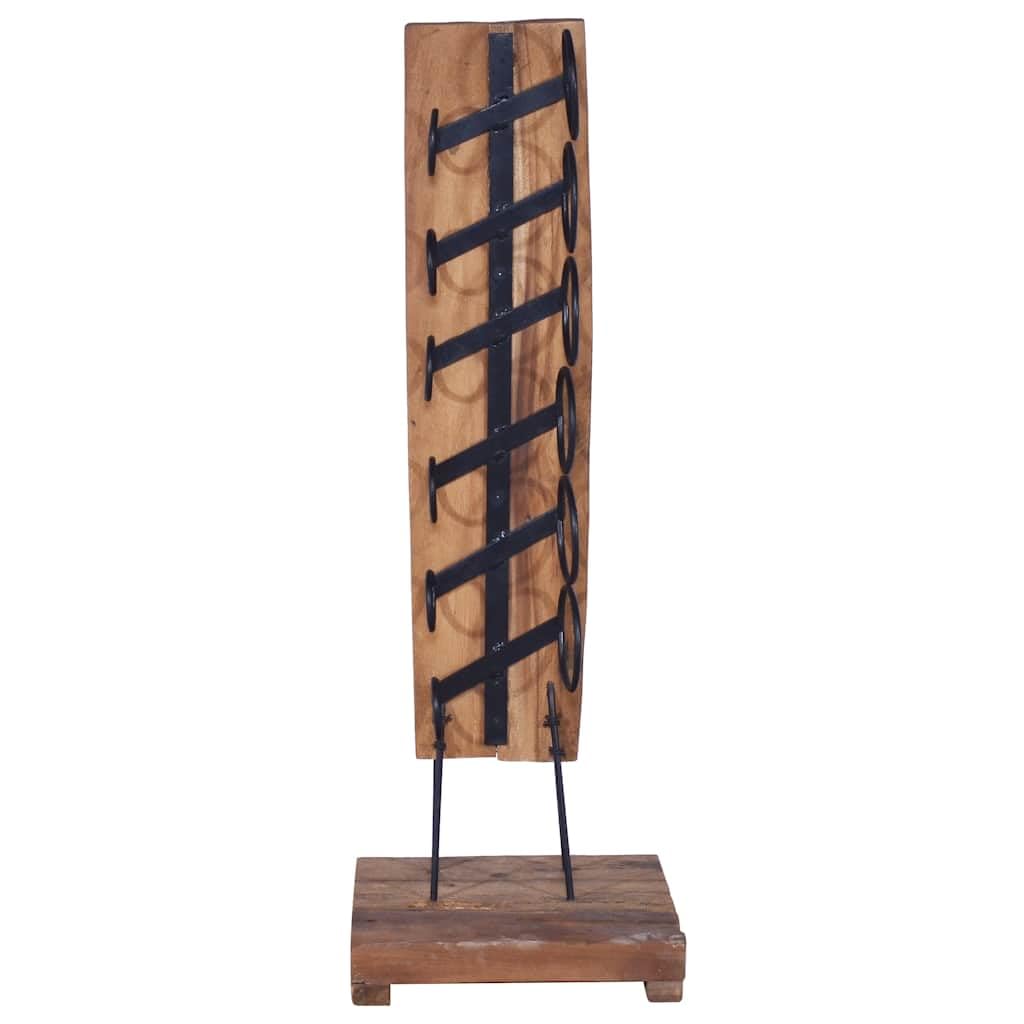 vidaXL Heim & Garten Weinständer Teak 6 Flaschen 35x35x100 cm