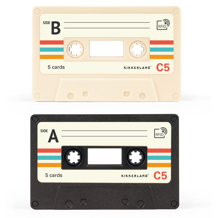 Kikkerland Home Pop-Up Kartenetui Kassette 4 Karten