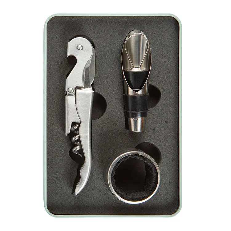 Kikkerland Kitchen Wine Kit Wein Set 4-teilig Dose
