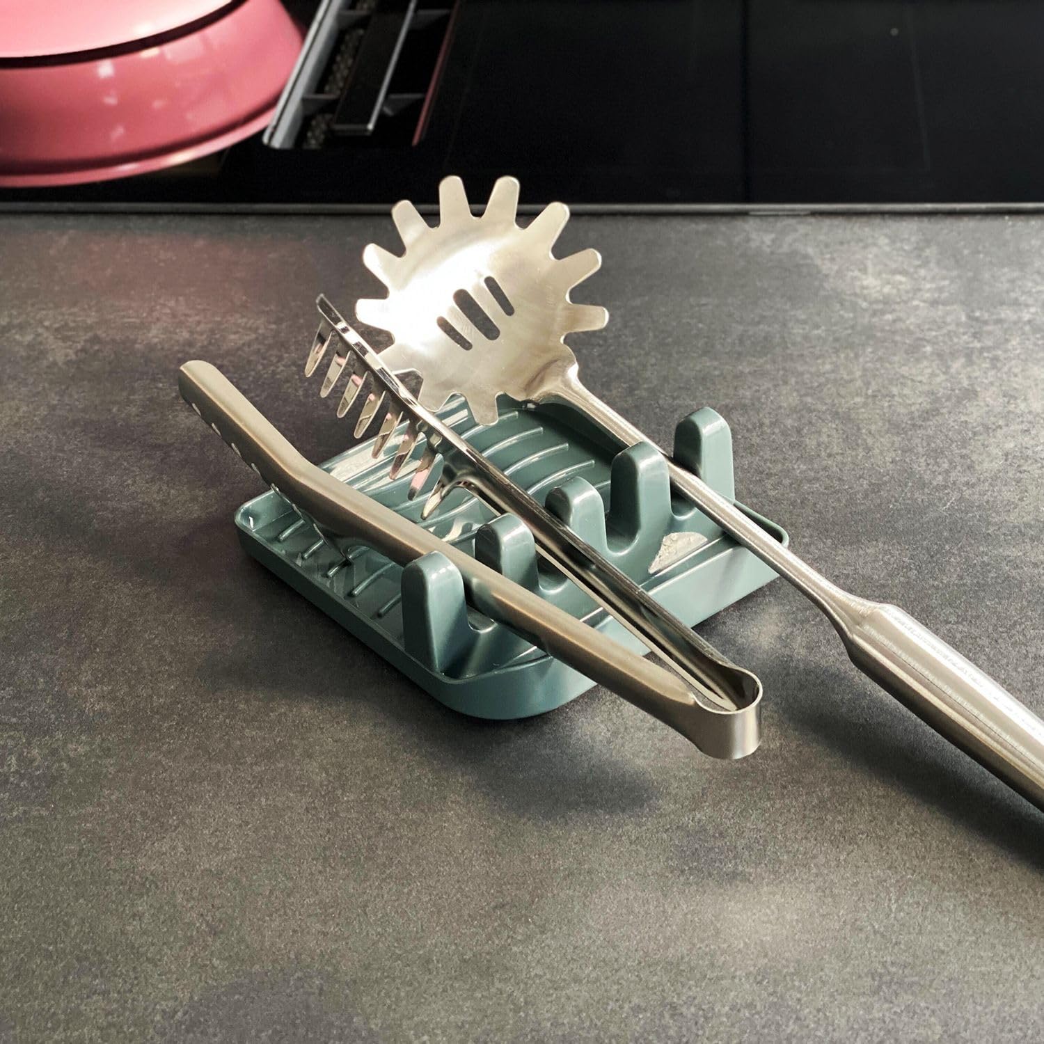 Intirilife Kochlöffelablage dunkelgrau 14cm für Deckel