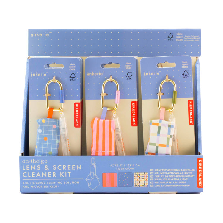 Kikkerland Inkerie Bildschirmreiniger Set 2ml mit Tuch