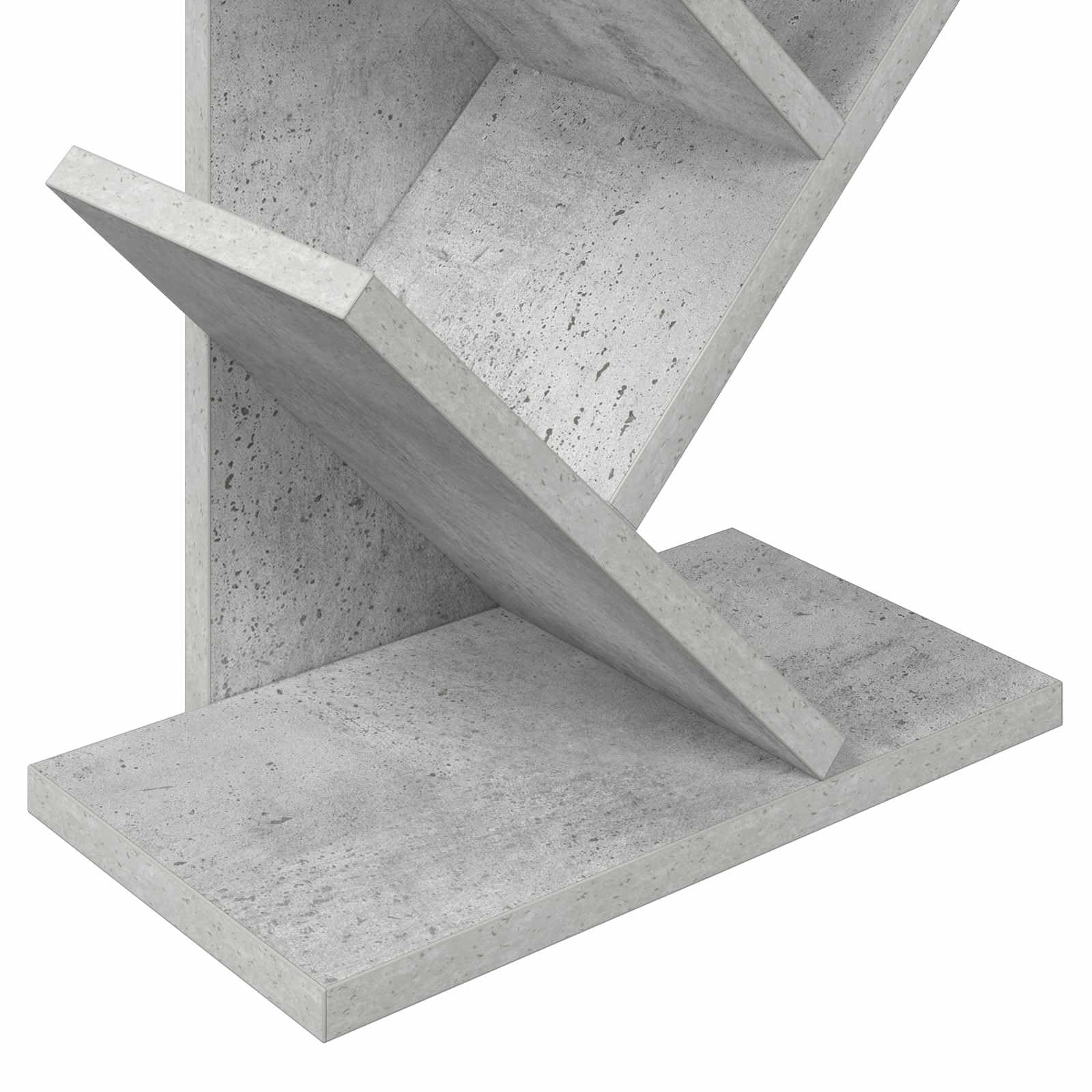 vidaXL Baumbücherregal 6-stufig Standregal Weiß 100 cm