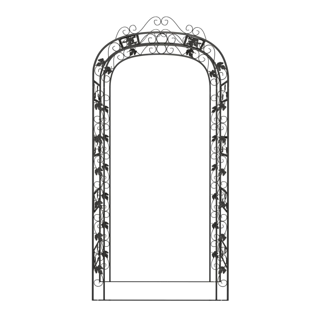 vidaXL Gartenbogen Schwarz 116x45x240 cm Stahl Rosenbogen
