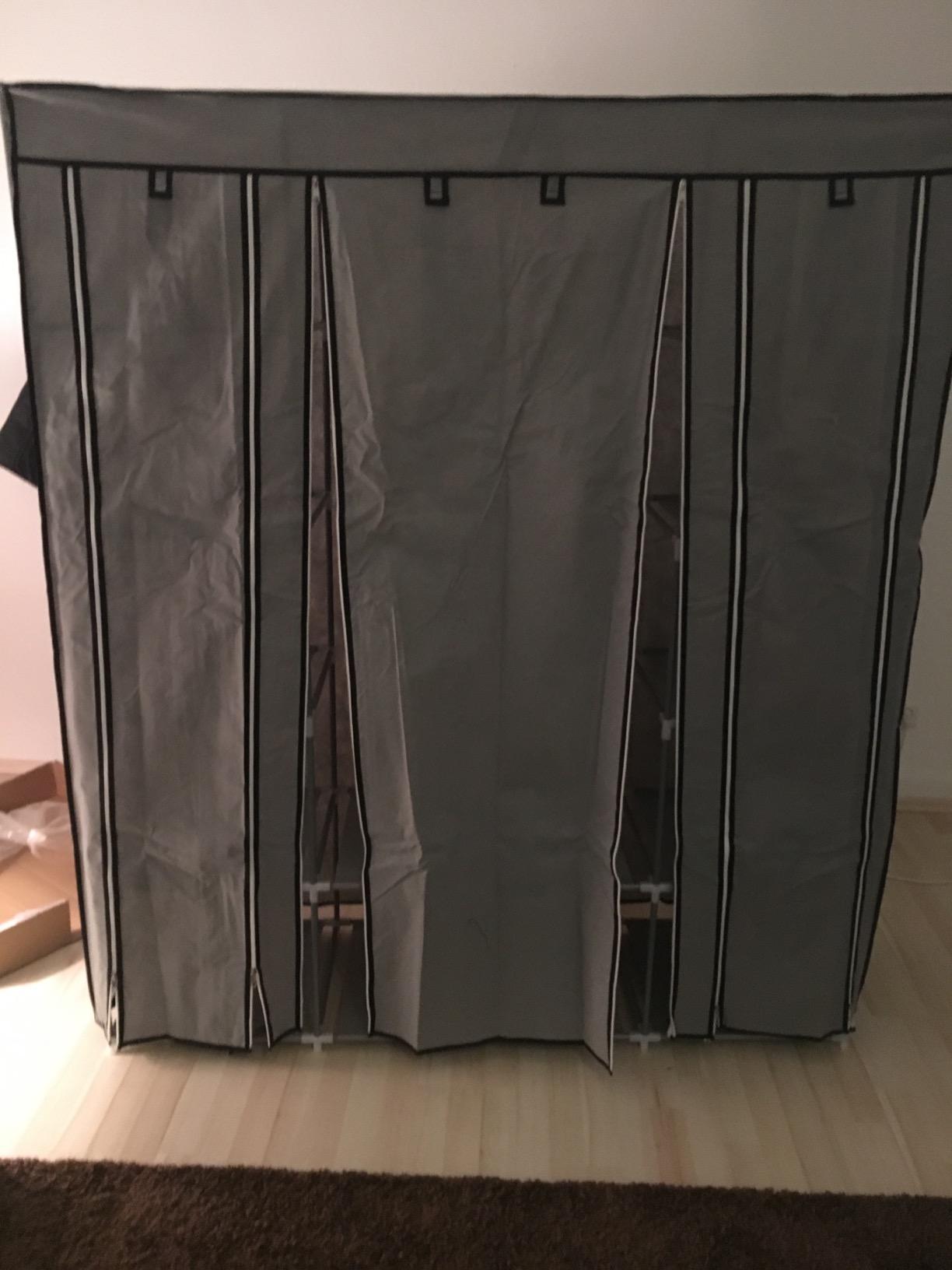 Intirilife Faltschrank 150x175x45 asch grau Reissverschluss