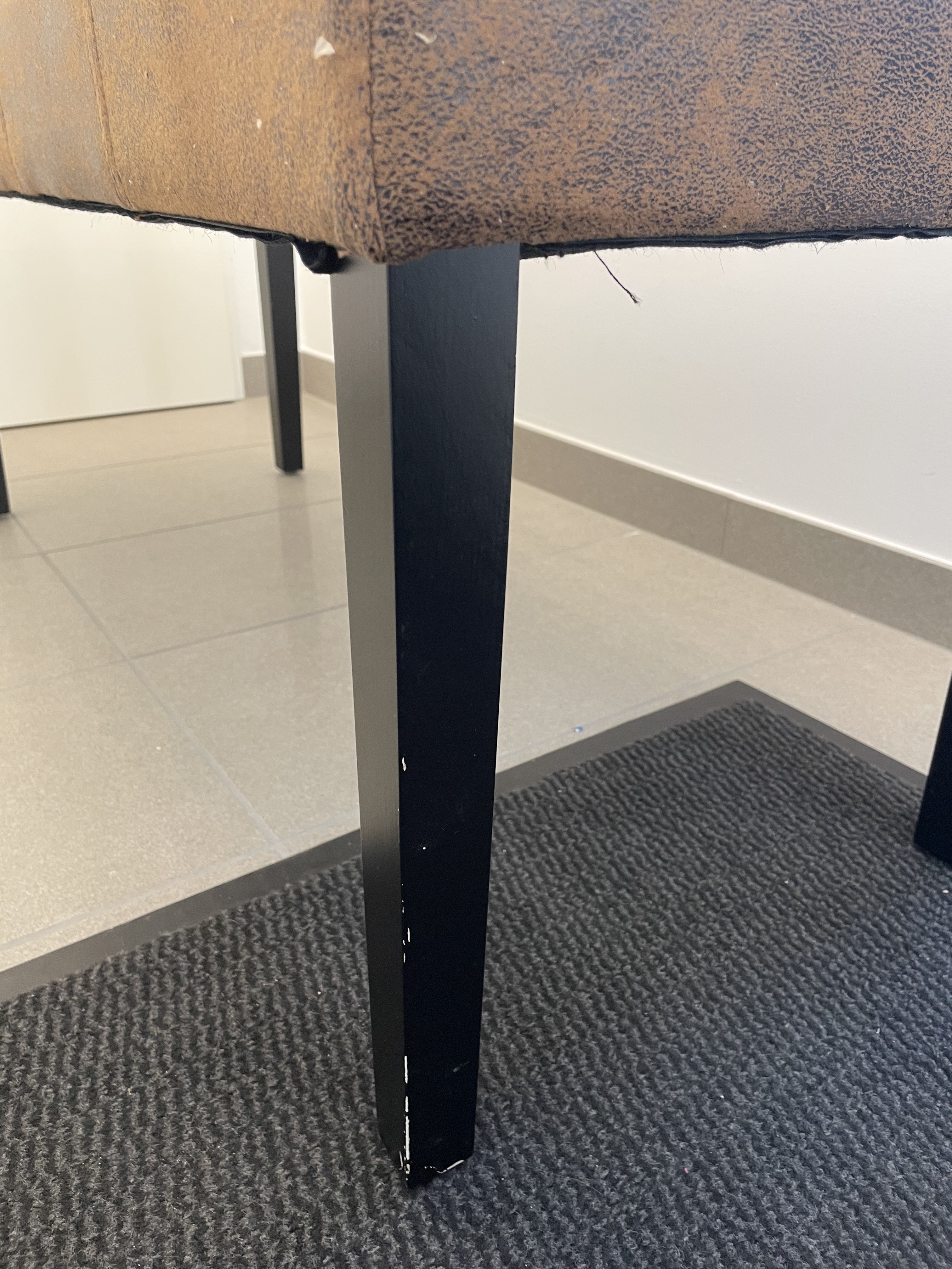 vidaXL Sitzbank Kunstleder Schwarz 106x43x46 cm Flurbank
