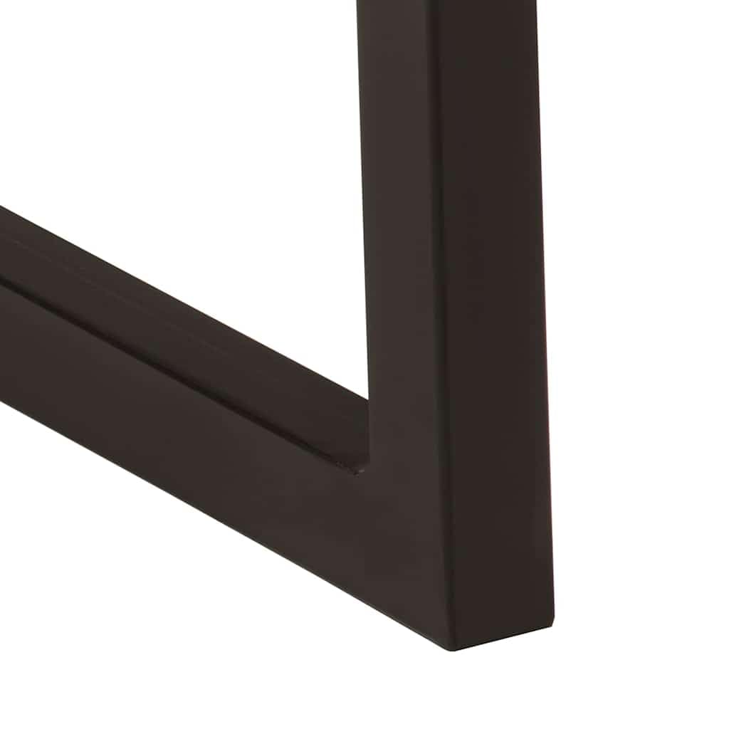 vidaXL Heim & Garten Bank Baumkante 105 cm Akazie Schwarz