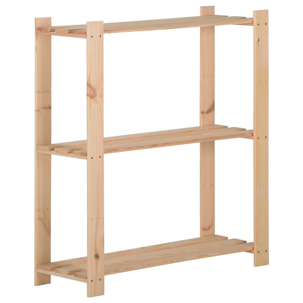 vidaXL Lagerregal Kiefer Massiv 5 Böden 170x28,5x170 cm