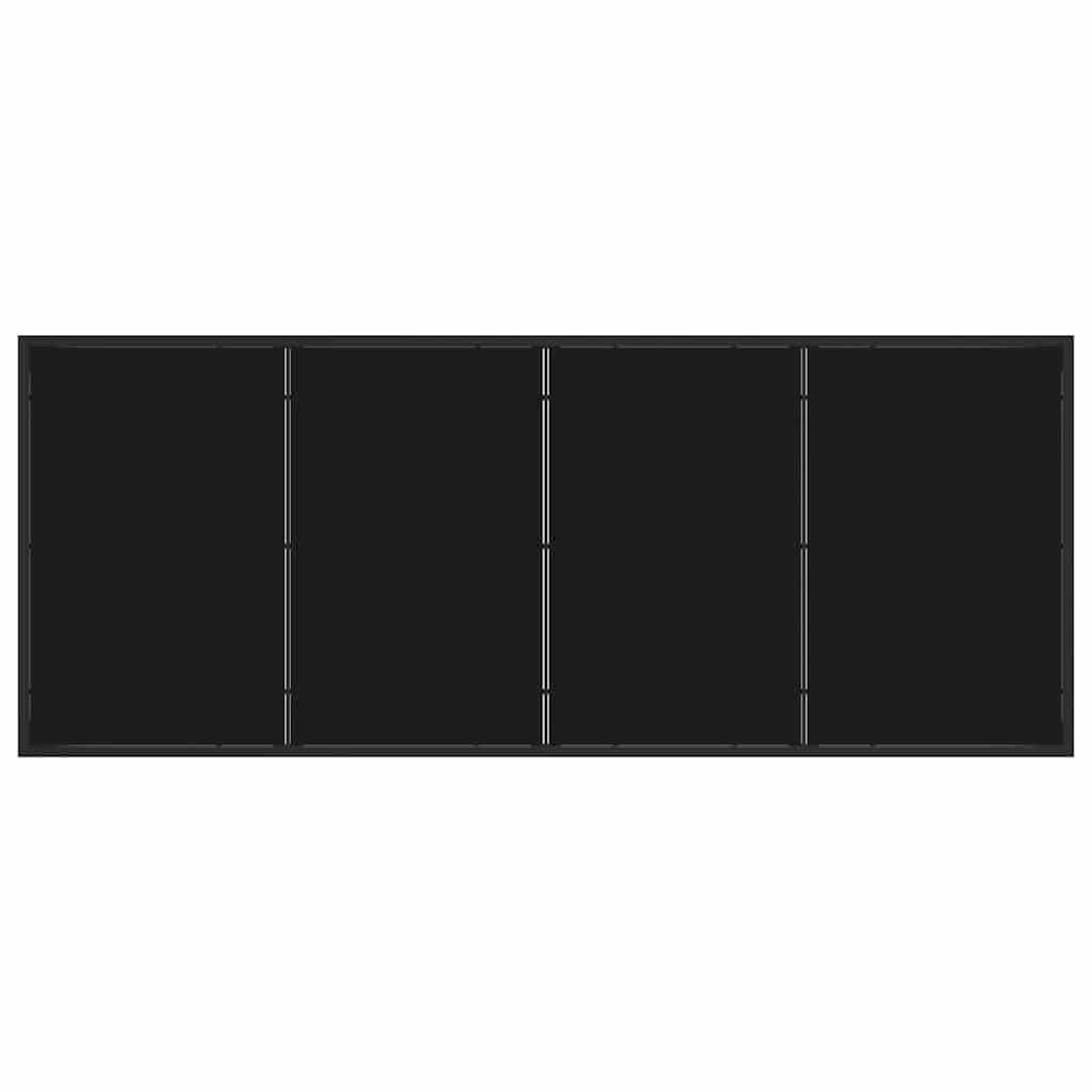 vidaXL Garten Essgruppe Schwarz Poly-Rattan 9 Stk.