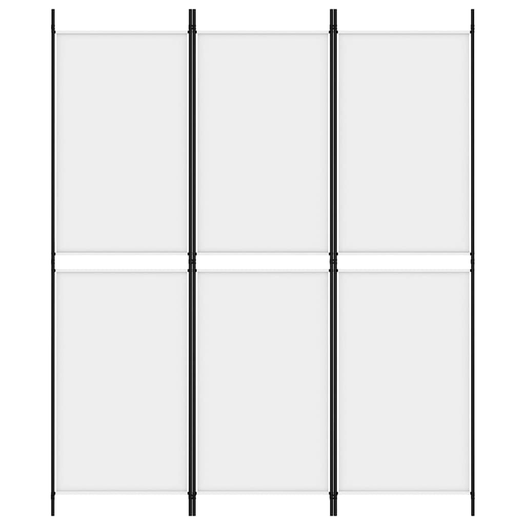 vidaXL Paravent 3-tlg. 150x180 cm Stoff weiß