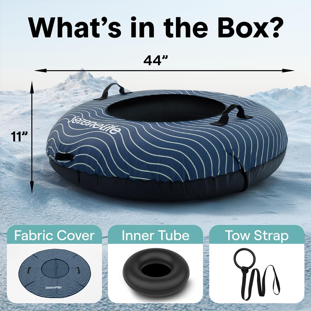 Serenelife Kids Play SLSNTU44NV Schneereifen 44 Zoll Navy aufblasbar