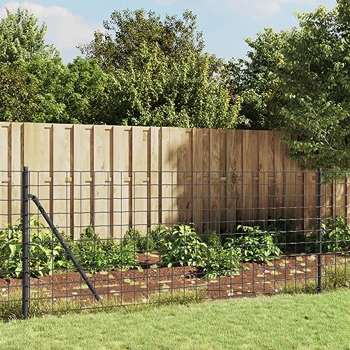 vidaXL Heim & Garten Maschendrahtzaun Anthrazit PVC Stahl