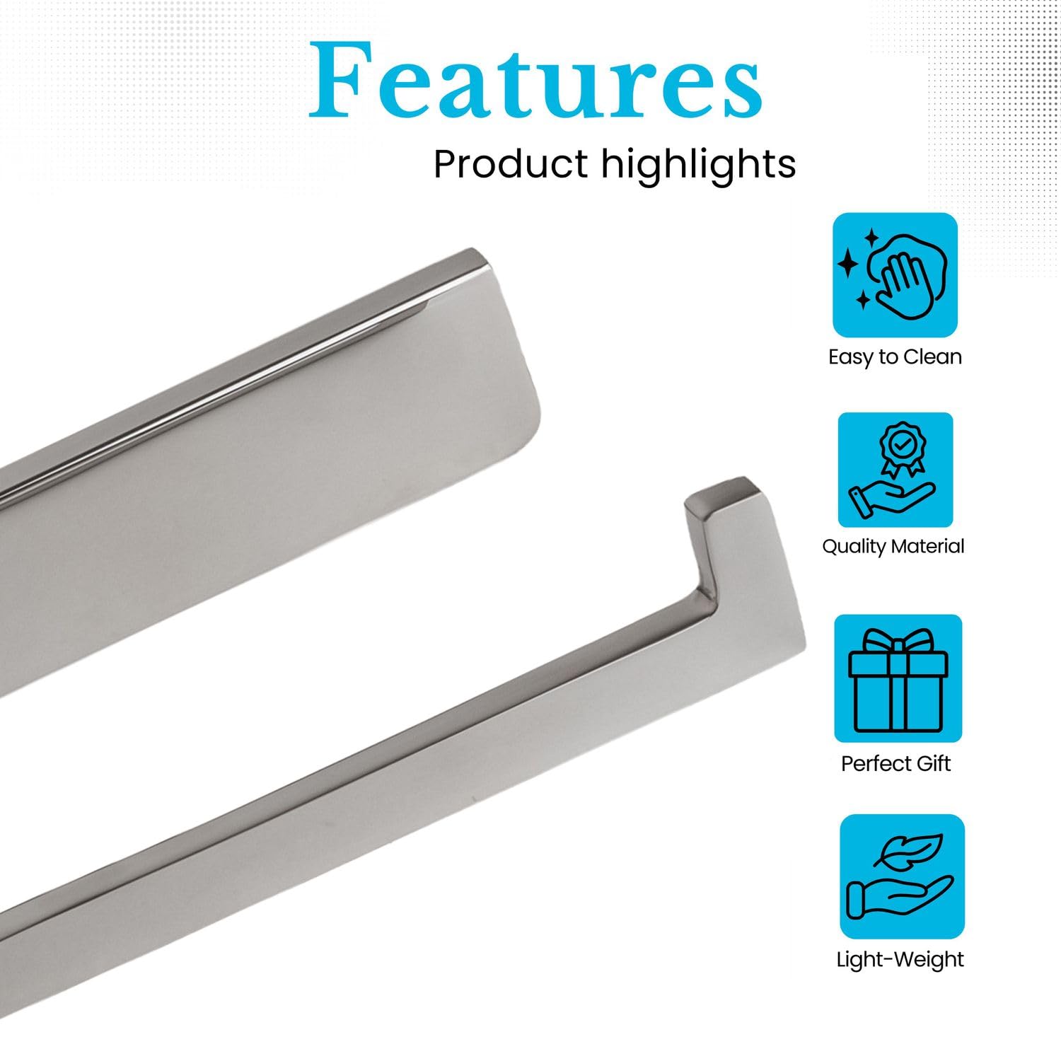 Intirilife Toilettenpapierhalter ohne Ablage Silber Edelstahl