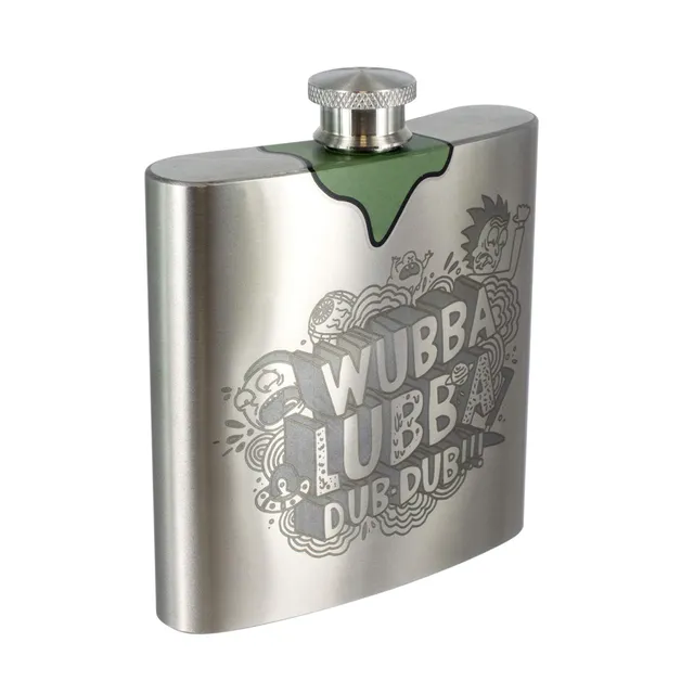 Paladone Rick & Morty Wubba Lubba Dub Flachmann 177ml Edelstahl