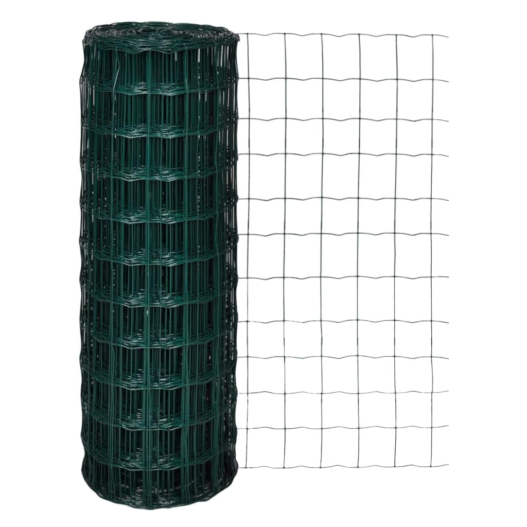 vidaXL Gartenzaun Maschendraht 25x1,0 m Stahl PVC
