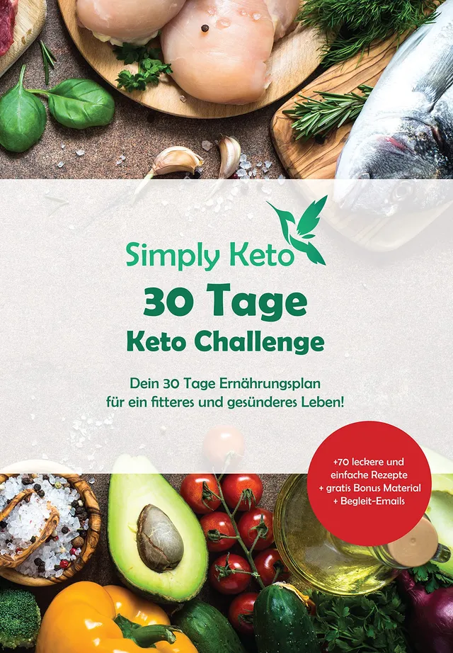 Keto Bücher Simply Keto Challenge Buch 70+ Rezepte 30 Tage