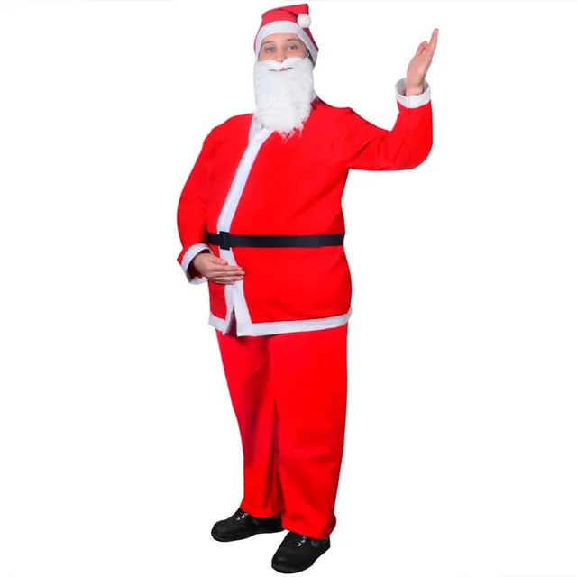 vidaXL Heim & Garten Nikolauskostüm Weihnachtsmannkostüm 5-tlg rot