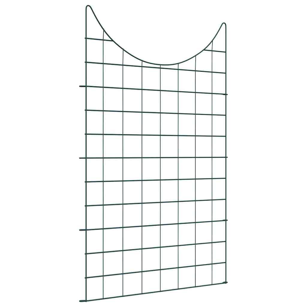 vidaXL Heim & Garten Gartenzaun Set Metall 115x79 cm Grün