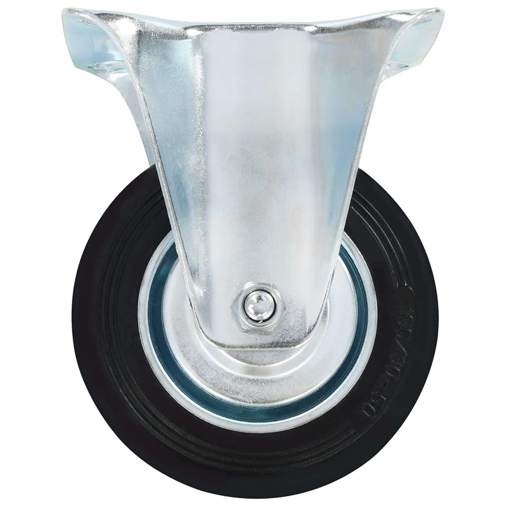 vidaXL Bockrollen 4 Stück Gummi 100mm Möbelrollen Set