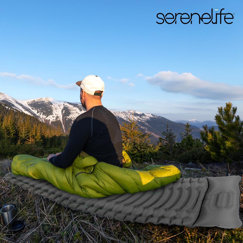 Serenelife Camping Isomatte selbstaufblasend Blau 190 cm