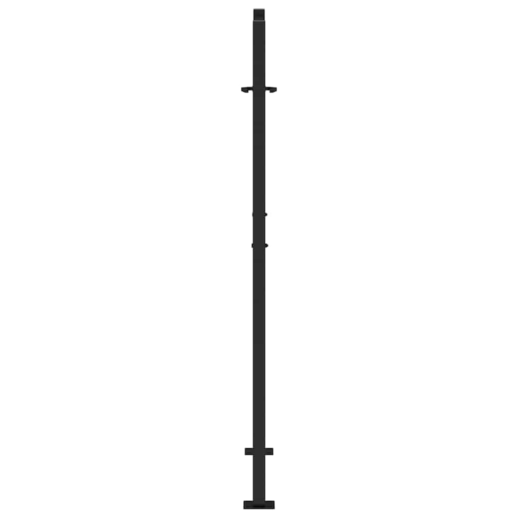 vidaXL Gartentor Schwarz Stahl Abschließbar 100x150 cm