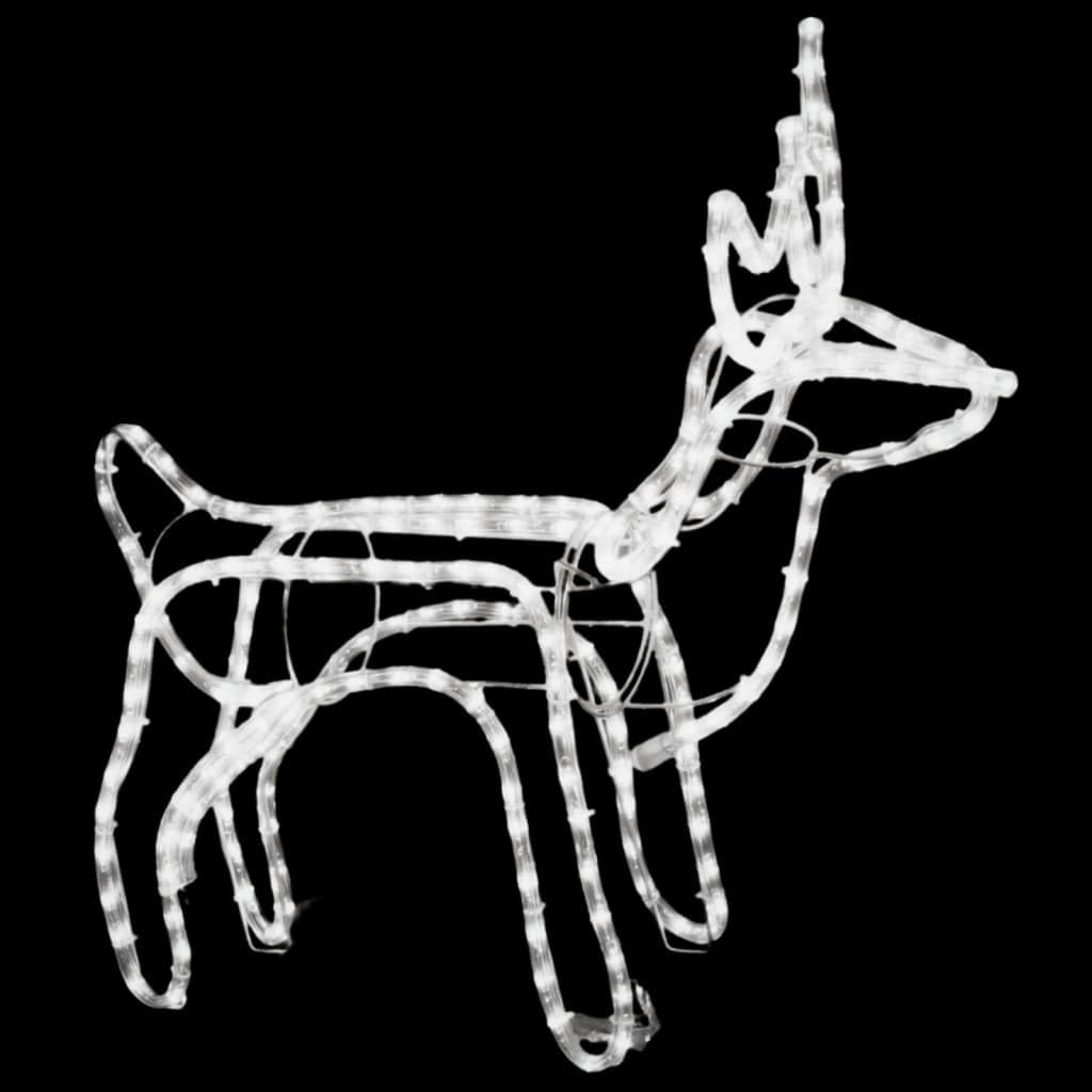 vidaXL Heim & Garten Rentier Silhouetten Leuchtfigur kaltweiß 60x30x60 2 Stk.