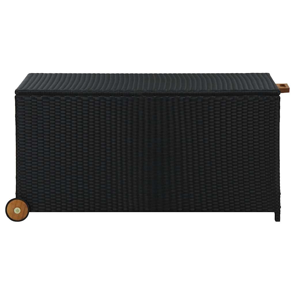 vidaXL Auflagenbox Poly Rattan Schwarz 120x65x61 Kissenbox