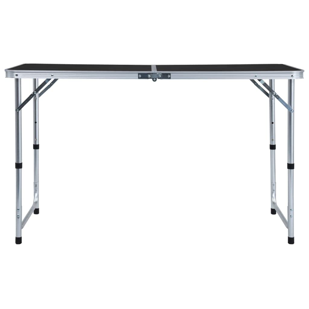 vidaXL Campingtisch klappbar 60x60 cm Koffertisch grau höhenverstellbar