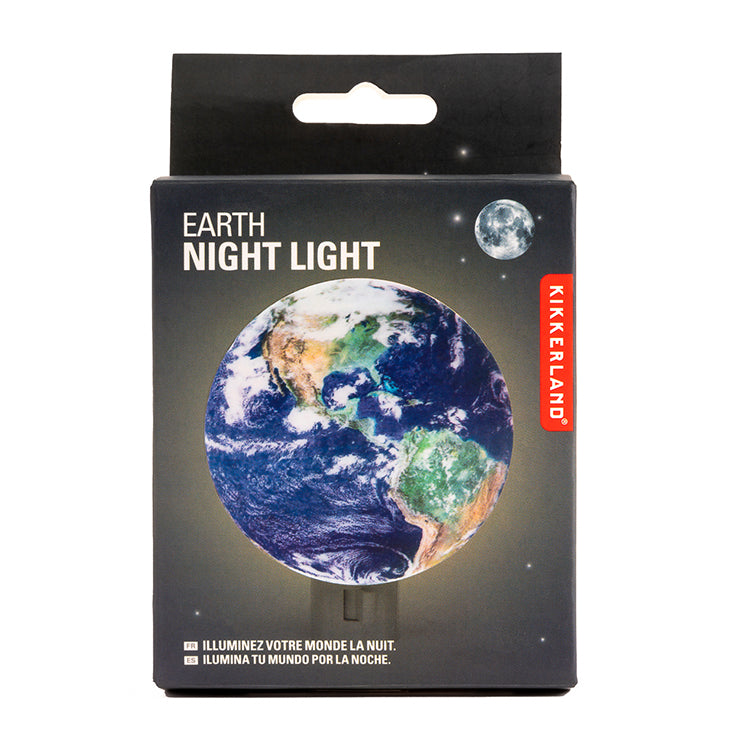 Kikkerland Home Earth Nachtlicht Weltkugel mit 7-Watt-Birne