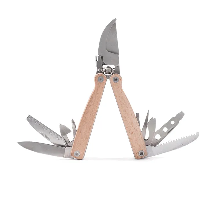 Kikkerland Pocket Pruner Multi-Tool Garten 12-in-1 Holz