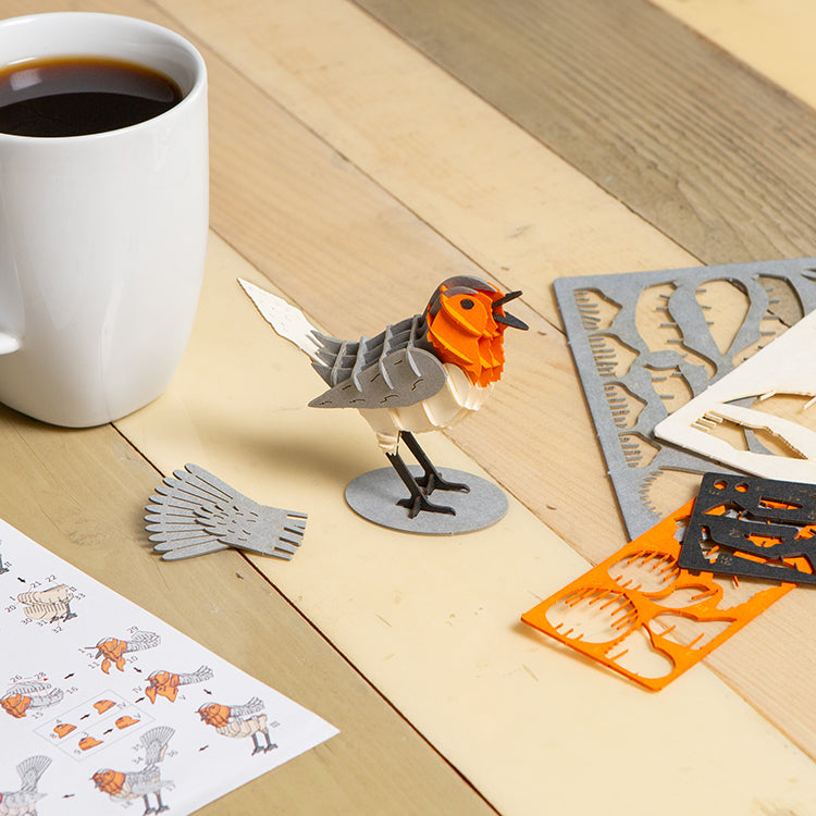 Kikkerland Play Robin 3D Puzzle Vogel Rotkehlchen