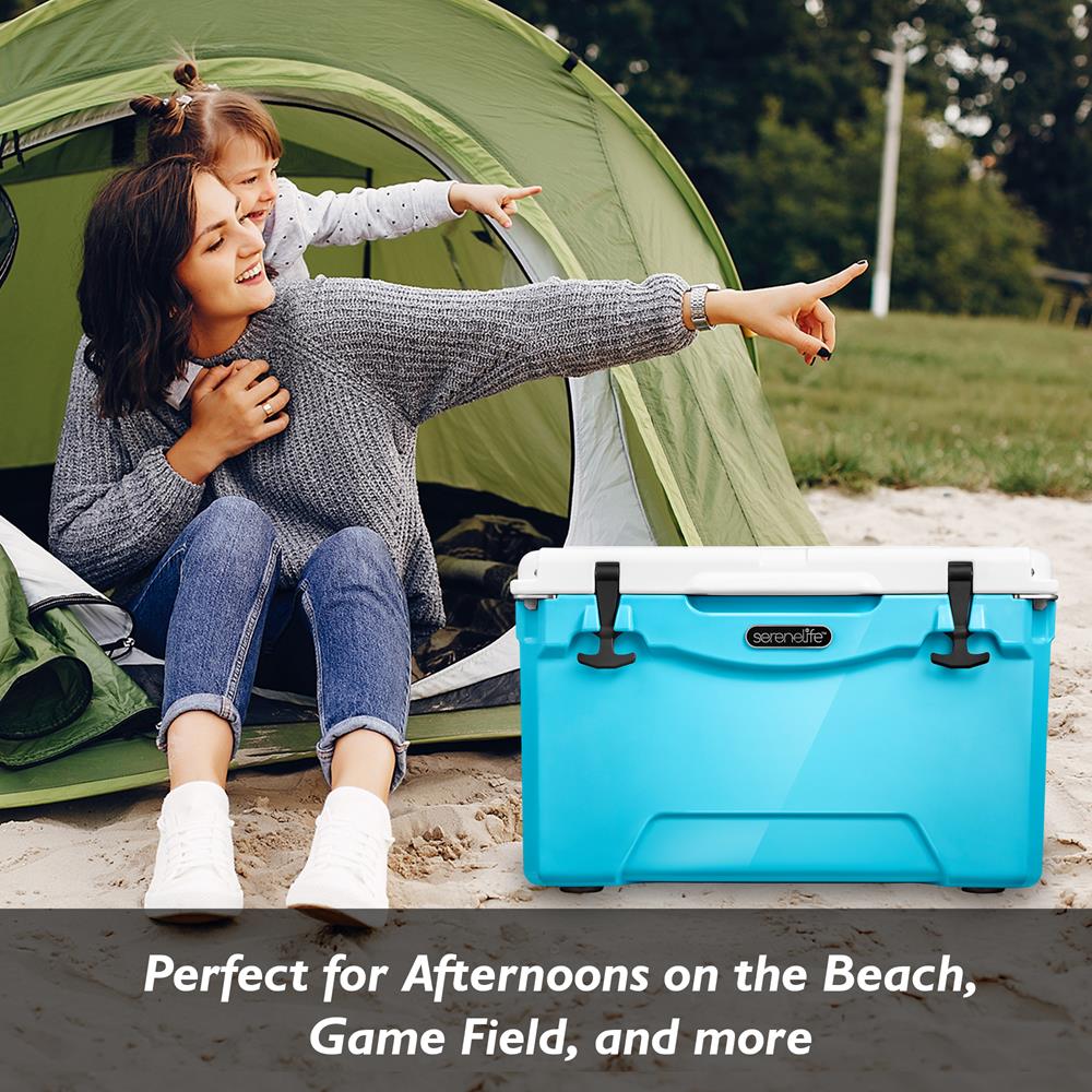 Serenelife Camping Kühlbox 33L Blau 5 Tage Isolierung