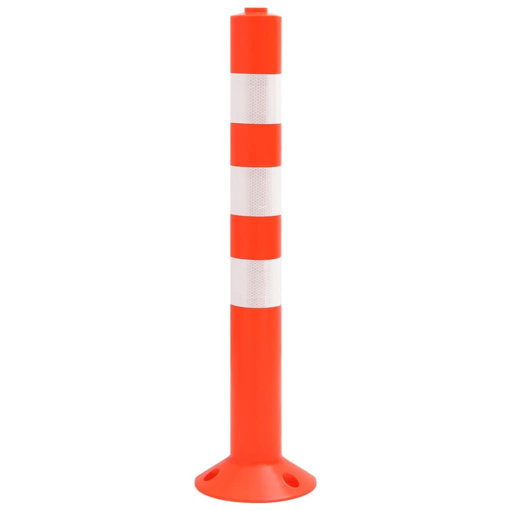 vidaXL Absperrpfosten 10er Kette PE rot 75cm reflektierend