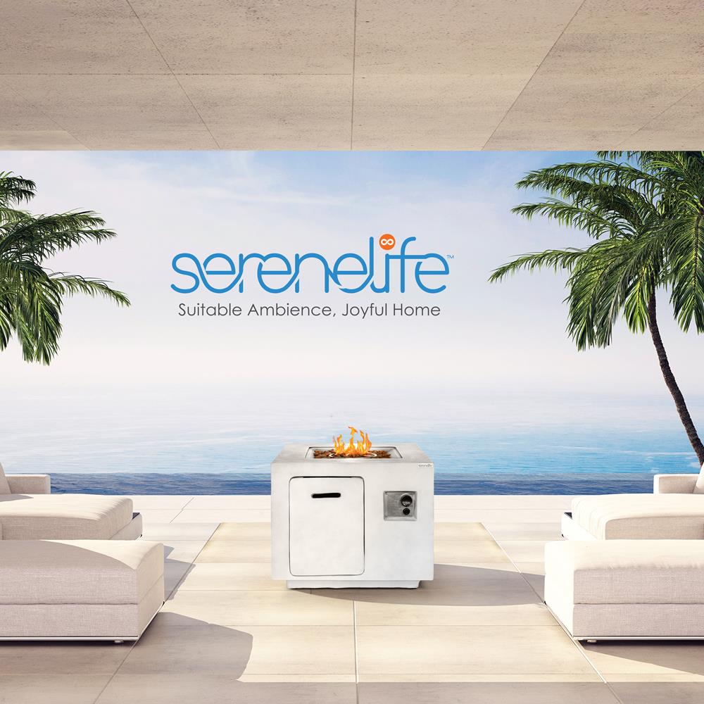Serenelife Fire Pit Feuertisch Gas 40000 BTU 30 Zoll MGO