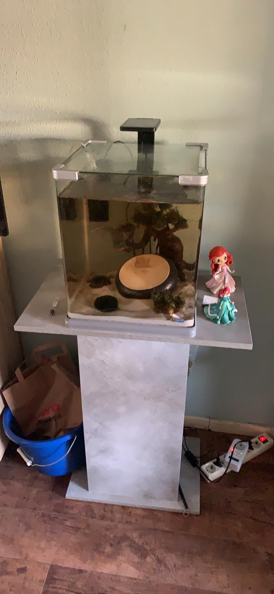 vidaXL Aquariumständer Weiß 60,5x36x72,5 cm Holz