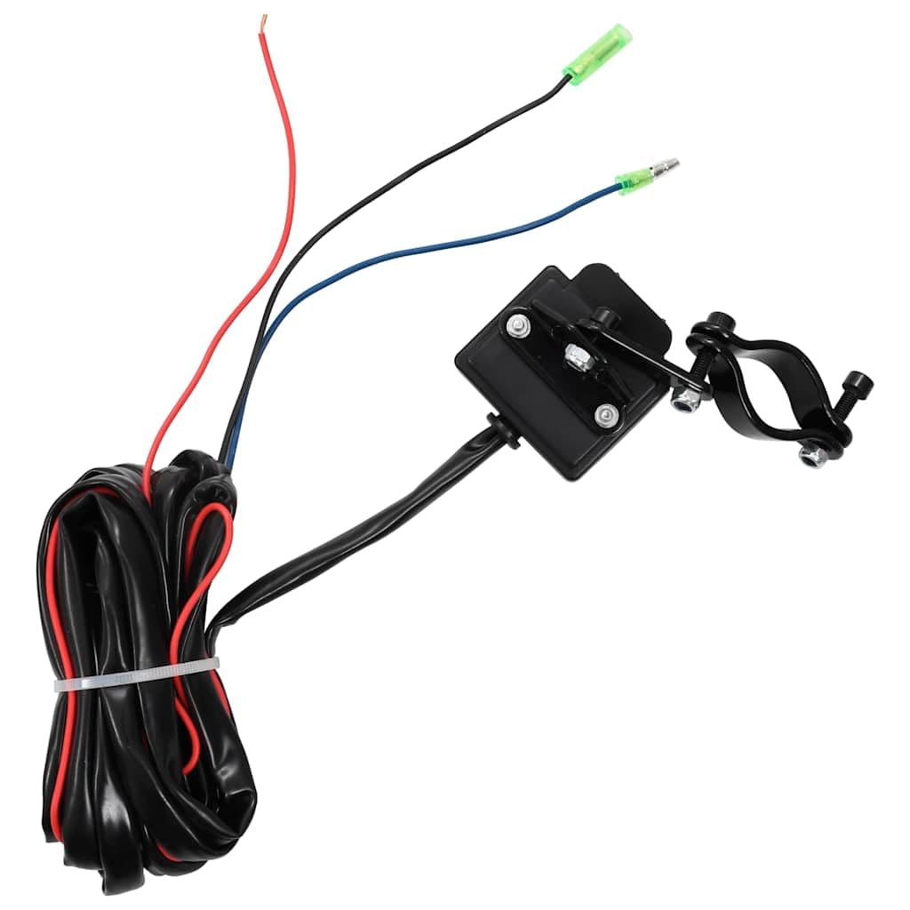 vidaXL Seilwinde 12V 1360 kg mit Montageplatte