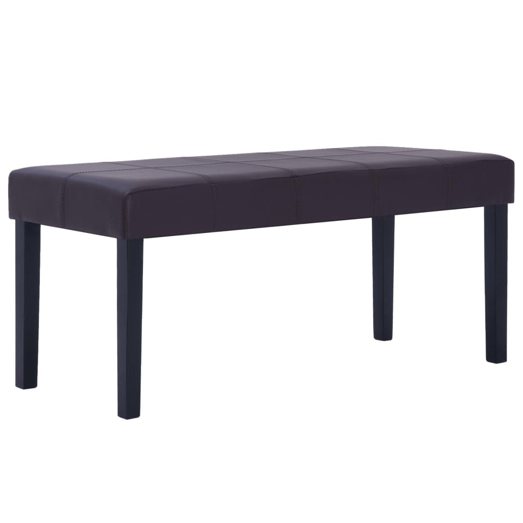 vidaXL Sitzbank Kunstleder Schwarz 106x43x46 cm Flurbank