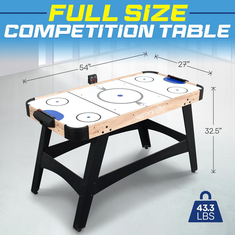 Serenelife Game Tables Air Hockey Tisch 54 Zoll LED Natur