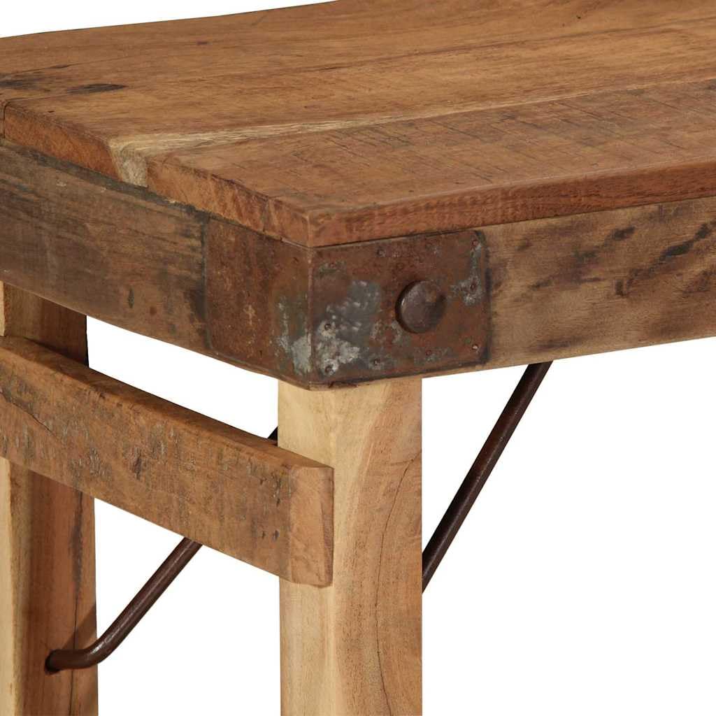 vidaXL Heim & Garten Bank Natur Holzbank 110 cm Altholz