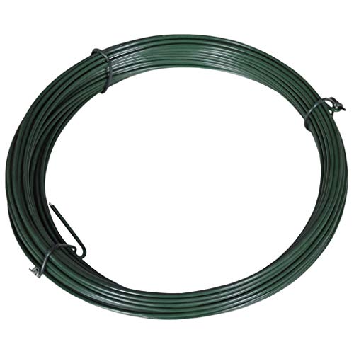 vidaXL Bindedraht Grau 25 m Stahl 1,4/2 mm PVC
