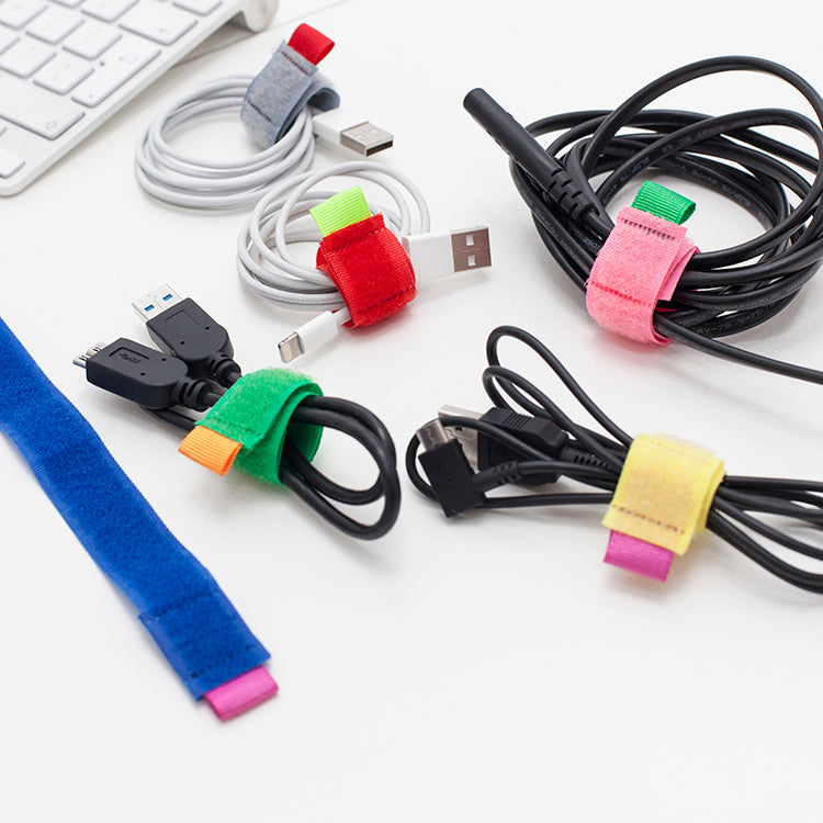 Kikkerland Tech Color Cable Ties Kabelbinder 8er bunt