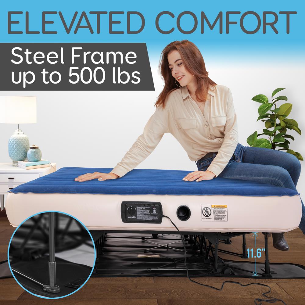 Serenelife Furniture Luftbett Queen 20 Zoll mit Rahmen