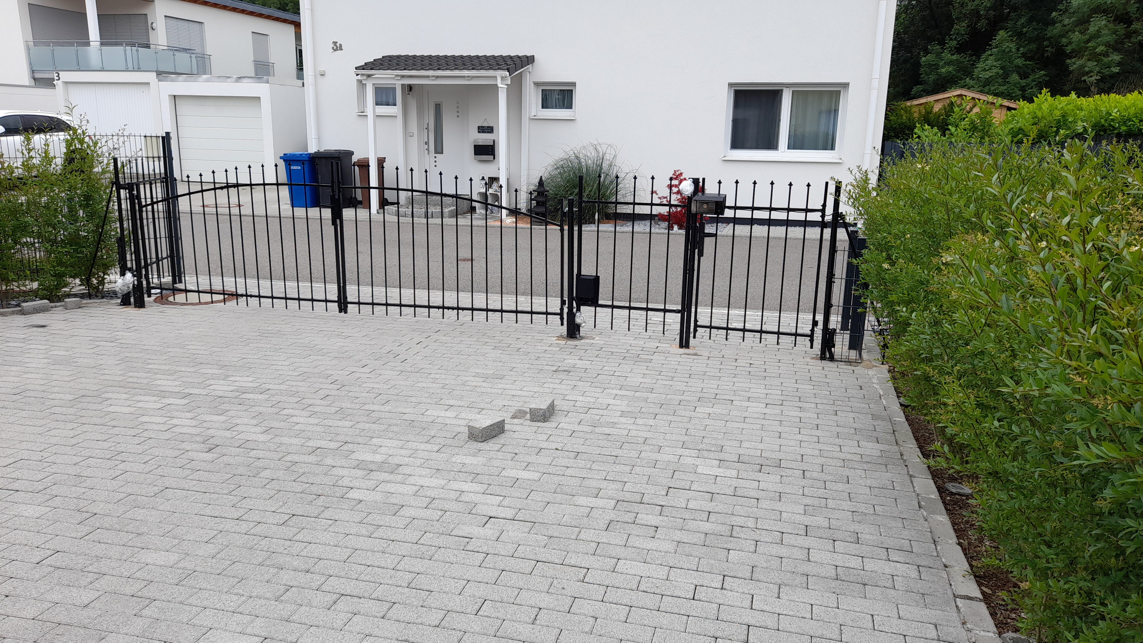 vidaXL Gartenzaun Speerspitzen Stahl 180x170 cm Schwarz