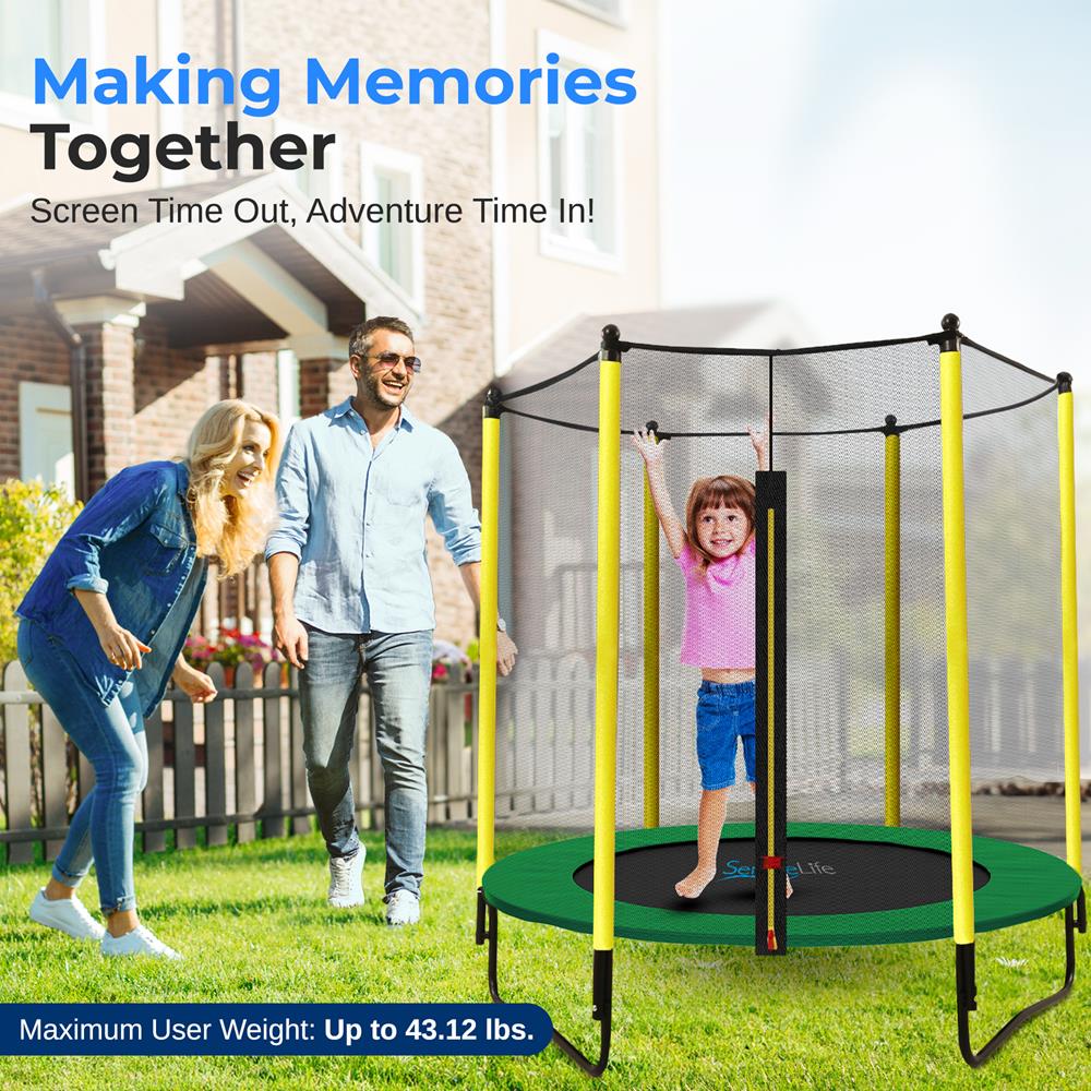 Serenelife Trampolin Kinder 5ft mit Netz Basketballkorb